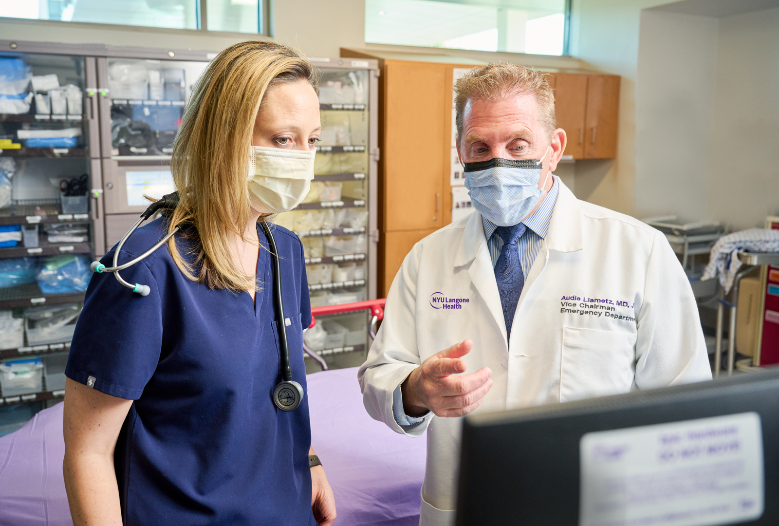 Dr. Audie Liametz with Dr. Alexandra Ortego in the Emergency Department